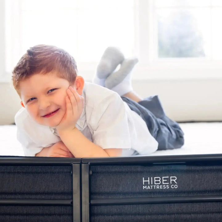 Eco-friendly HIBERNate Kids Mattress with natural materials, crafted in Canada for long-lasting durability and sustainable quality.