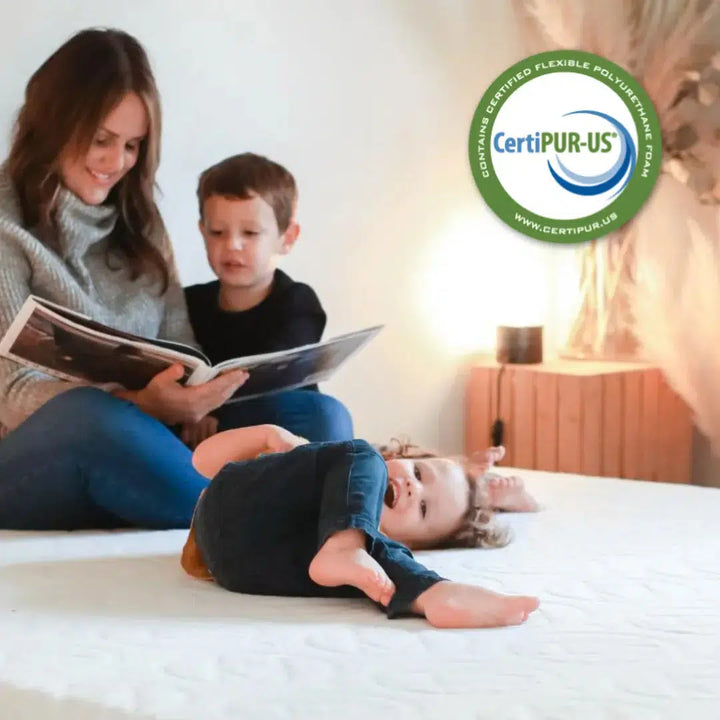 HIBERNate Kids Mattress proudly meets CertiPUR-US® standards, ensuring the use of safe, non-toxic foams free from harmful chemicals for a healthier sleep environment.