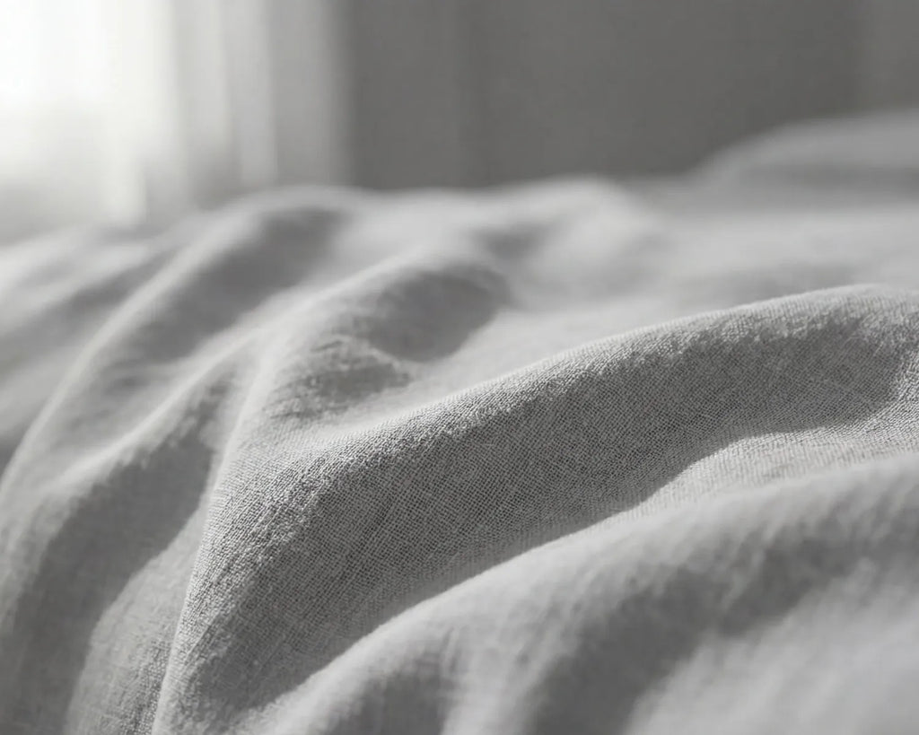 Close-up of textured fabric with a blurred background