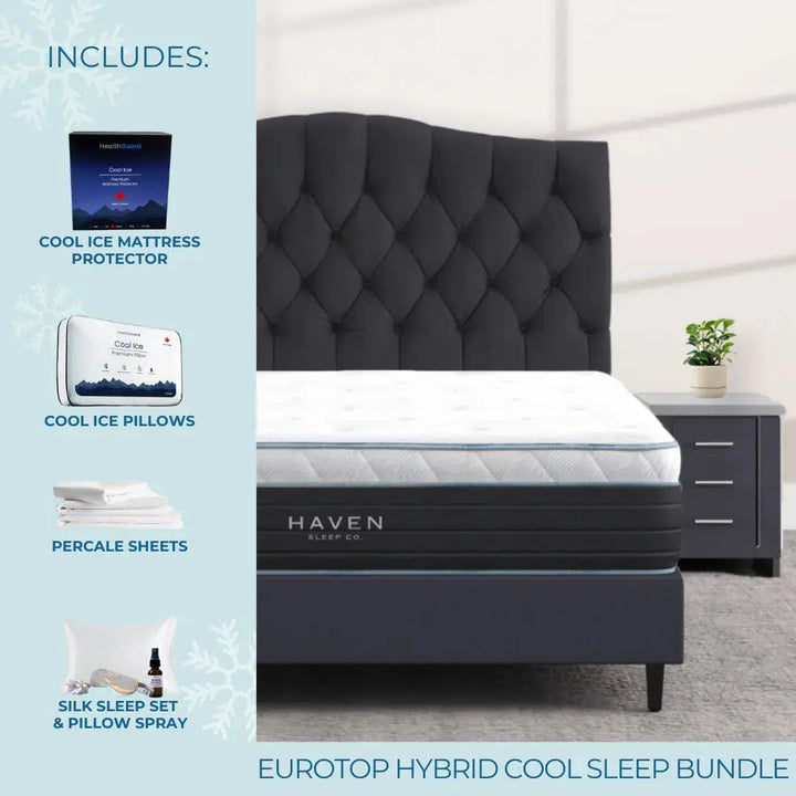 Cool Sleep Eurotop Hybrid Mattress Bundle