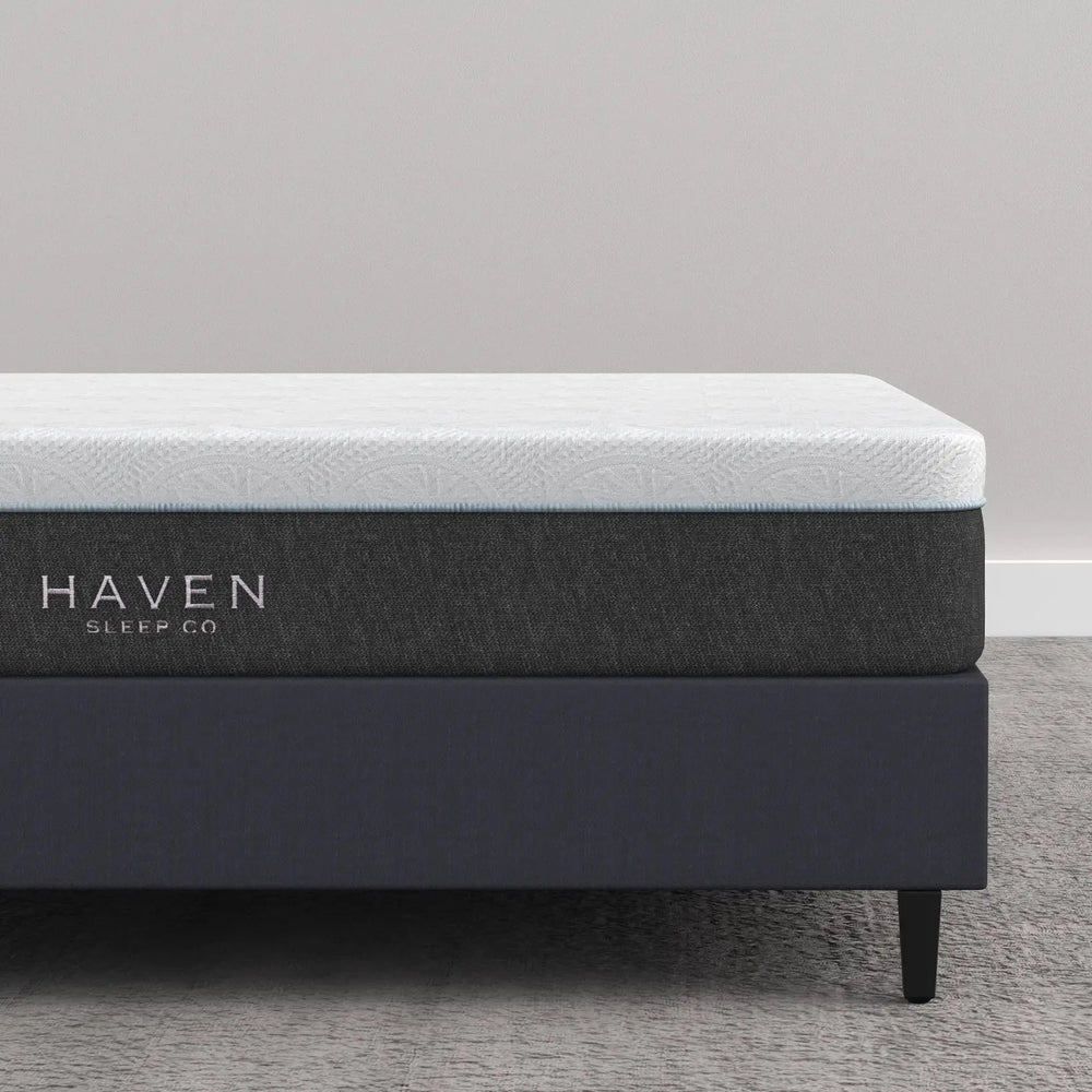 Haven LUX Rejuvenate mattress showcasing its natural latex and eco-friendly foam layers, designed for optimal comfort, durability, and superior motion isolation.