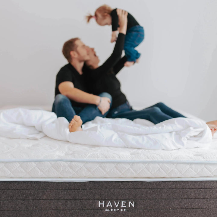 Family on a plant-based Haven Mattress