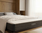 Mattress with 'Hiber' branding in a bedroom setting