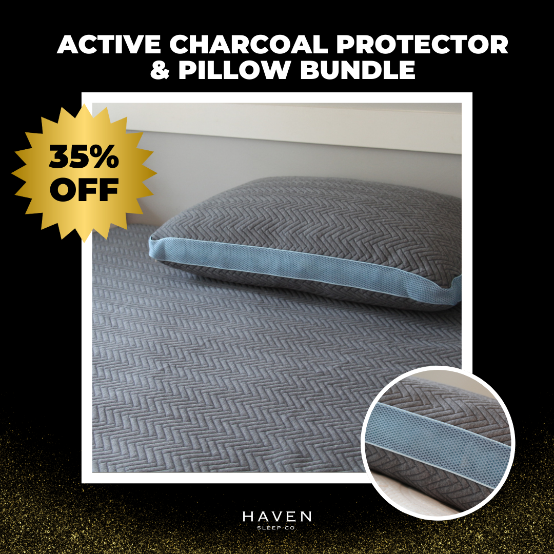 Haven Black Friday Active Charcoal Protector and Pillow Bundle