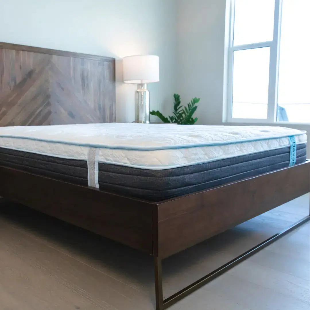 Haven Eurotop Hybrid mattress featuring advanced cooling technology and a pocketed coil core for superior motion isolation and pressure relief.