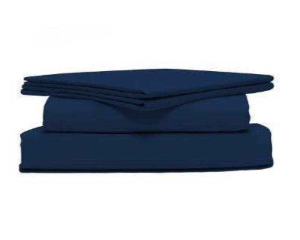 Bedface Percale or Sateen Sheet set in Nighttime Navy 