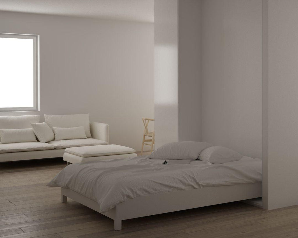 HIBER8 Walbed Mattress in a clean aesthetic bedroom