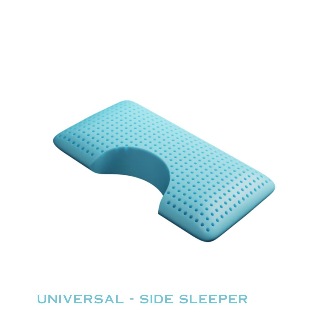 IceGel pillow with cooling properties foam showing with side sleeper cut out in universal size