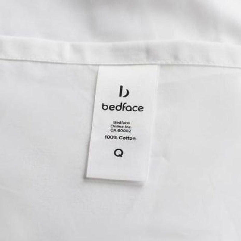 Bedface 100% Cotton Percale Duvet cover in White
