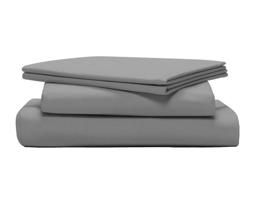 Bedface Percale Sheet Set in Storm Grey